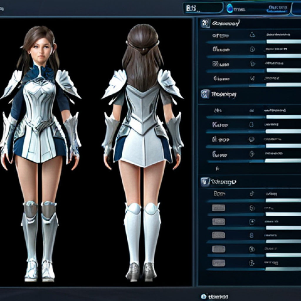 Aion Character Creation Screen** A fully clothed Aion character creation screen interface, displaying options for facial features (eyes, nose, mouth), hairstyle selection, and body type adjustments. The character on display is a female 天族 (Ten族) with long flowing hair, wearing modest fantasy-style armor. Interface elements are clear and readable. Perfect anatomy, correct proportions, well-formed hands. Safe for work, appropriate content, fully clothed, family-friendly, professional digital art, high detail. **