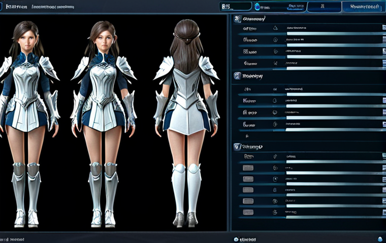 Aion Character Creation Screen** A fully clothed Aion character creation screen interface, displaying options for facial features (eyes, nose, mouth), hairstyle selection, and body type adjustments. The character on display is a female 天族 (Ten族) with long flowing hair, wearing modest fantasy-style armor. Interface elements are clear and readable. Perfect anatomy, correct proportions, well-formed hands. Safe for work, appropriate content, fully clothed, family-friendly, professional digital art, high detail. **