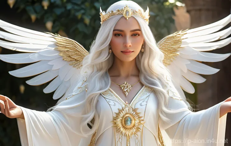 아이온 종족별 특성 - Prompt 1: Elegant Elyos Sorceress**