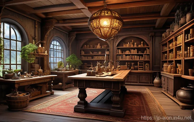 아이온 하우징 시스템 - **Aion-Inspired Cozy Cafe Living Space:** "A warmly lit, inviting living room designed as a cozy...