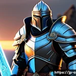 아이온 장비 세팅 가이드 - A detailed fantasy warrior character wearing a full set of intricately designed armor, highlighting ...