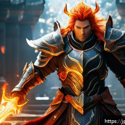 아이온 DPS 순위 - A dynamic battle scene featuring a high-DPS fantasy character known as the "Firebringer," clad in de...
